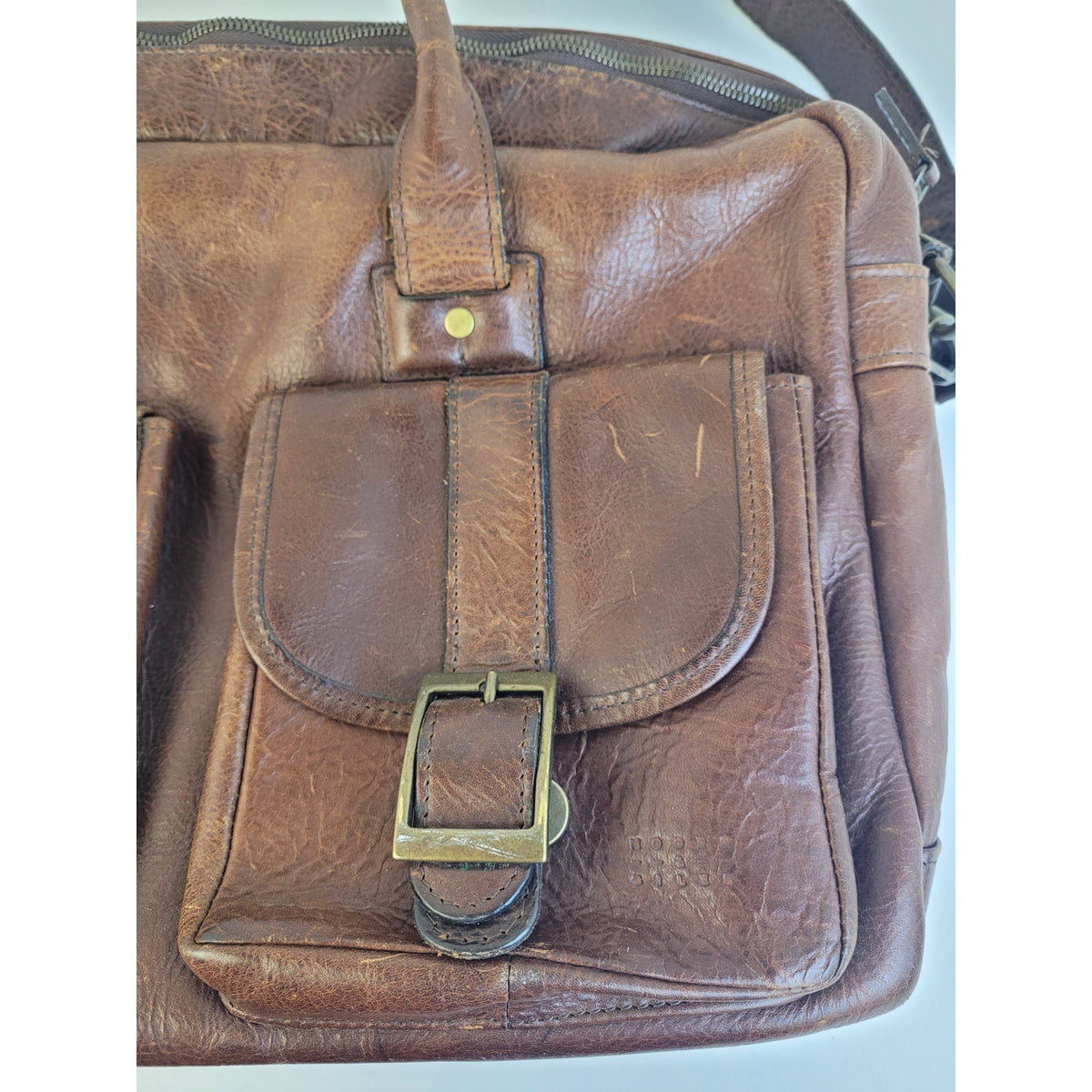 Moore & Giles Dillard Commuter Bag in Mad Dog Leather MSRP: $875
