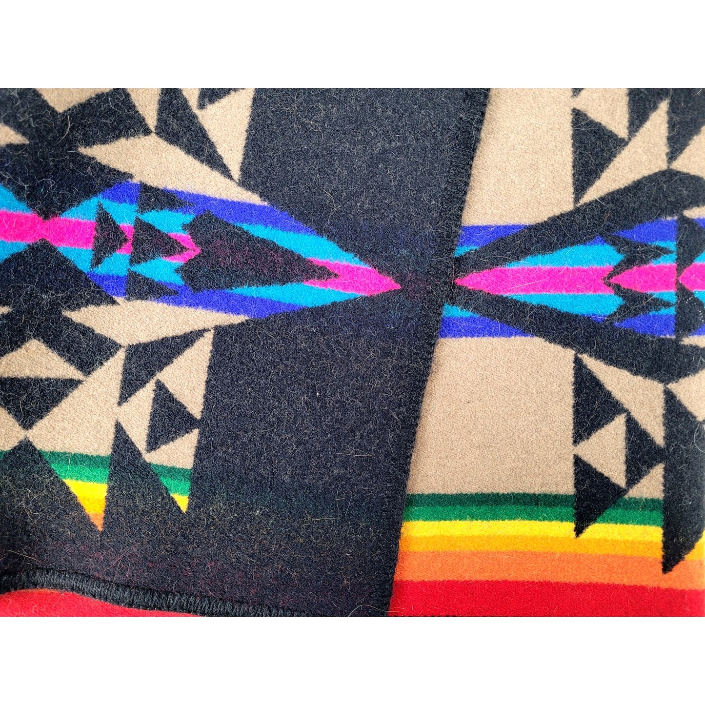 Pendleton Beaver State Reversible Wool/Cotton Throw Shawl 39" x 65"