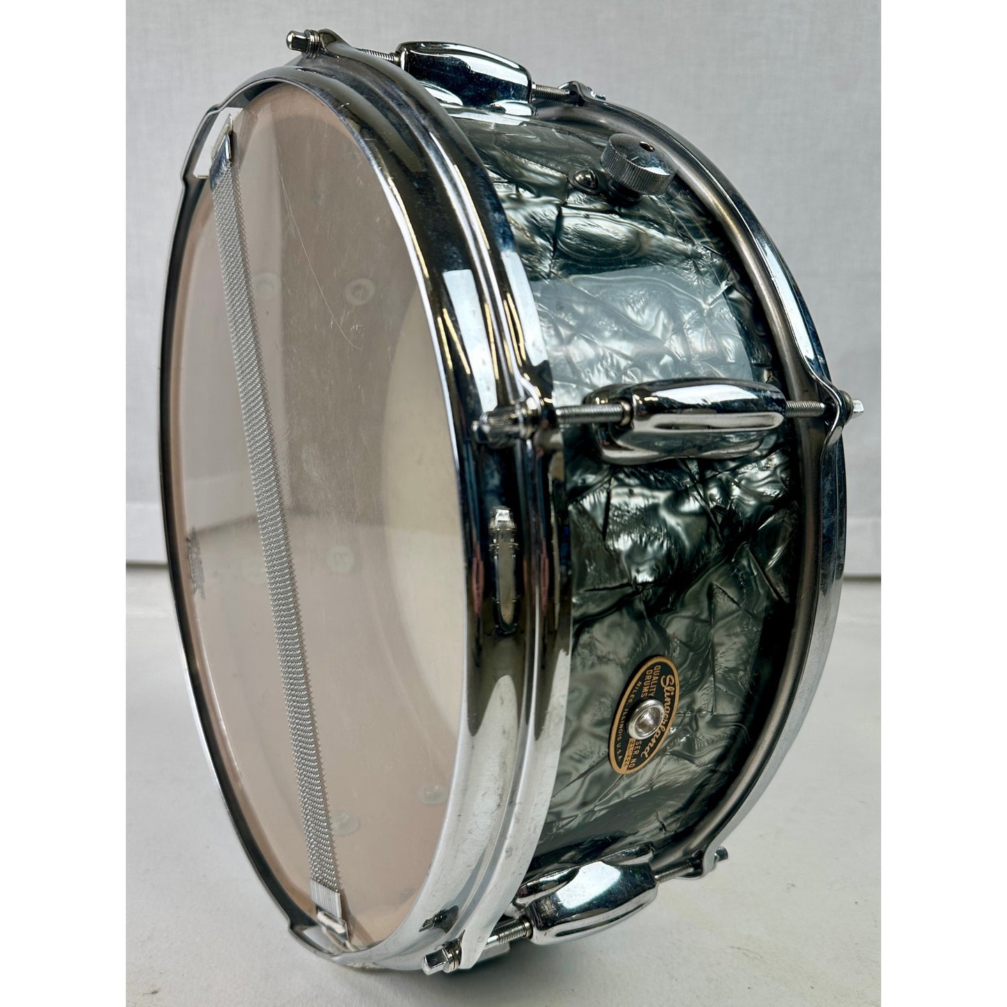 Vintage 1960s Slingerland 14" Black Diamond Pearl Snare Drum