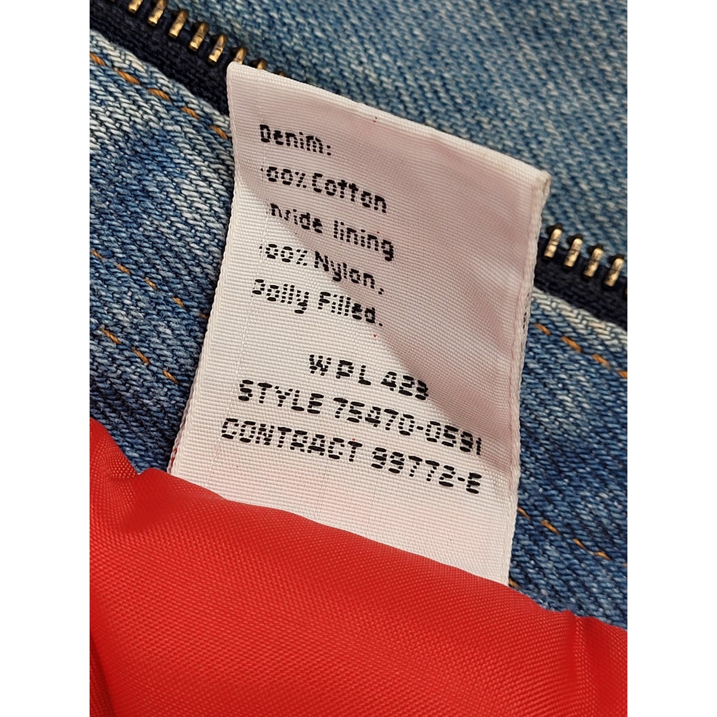 1990s Vintage Levi's Silver Tab Denim Bomber Jacket Men's Sz XL