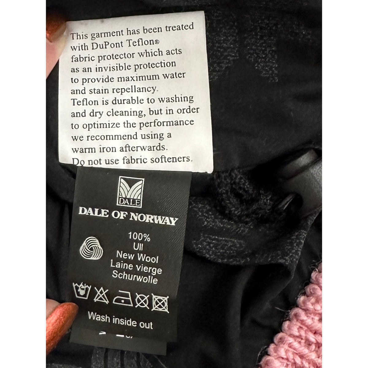 Dale of Norway Windstopper Pink Fair Isle Wool Sweater Women's Sz S