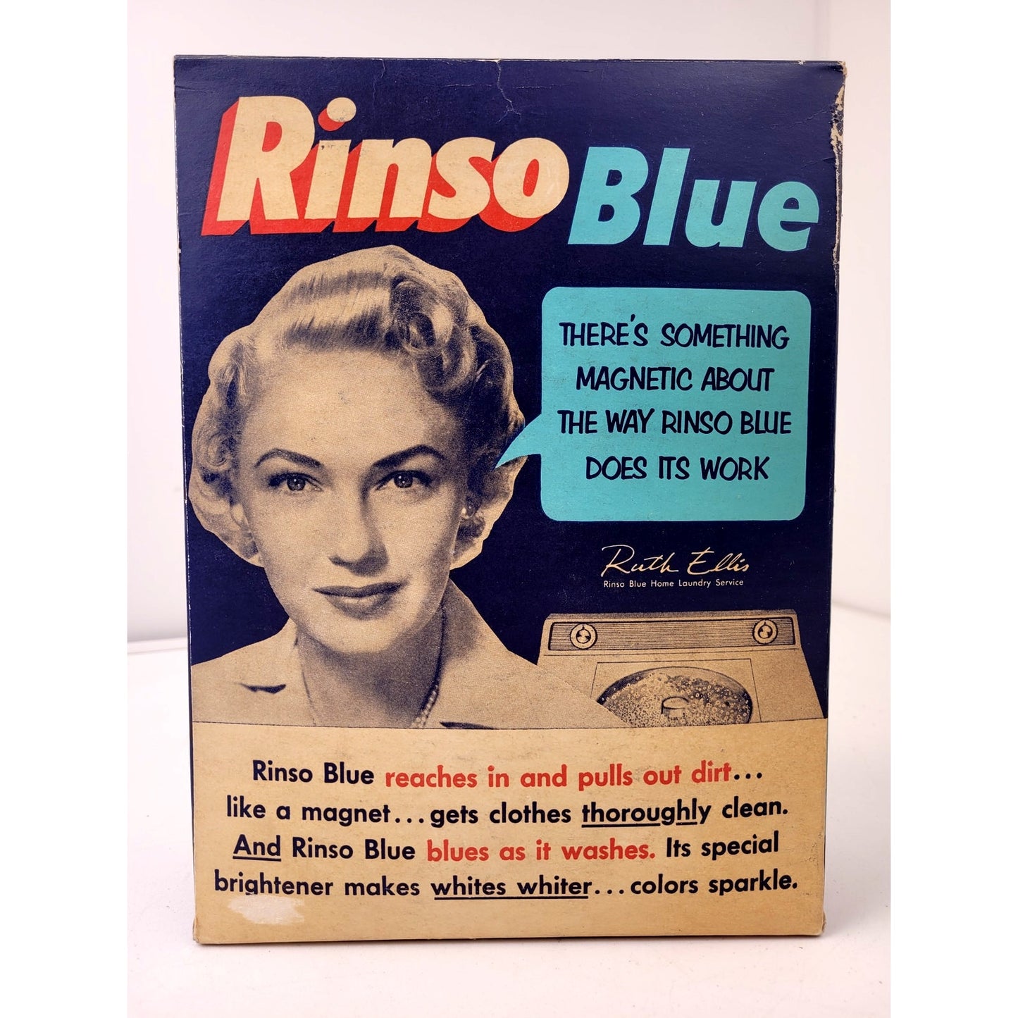 Vintage 1950s-60s Laundry Household Cleaning Supplies - Full Containers