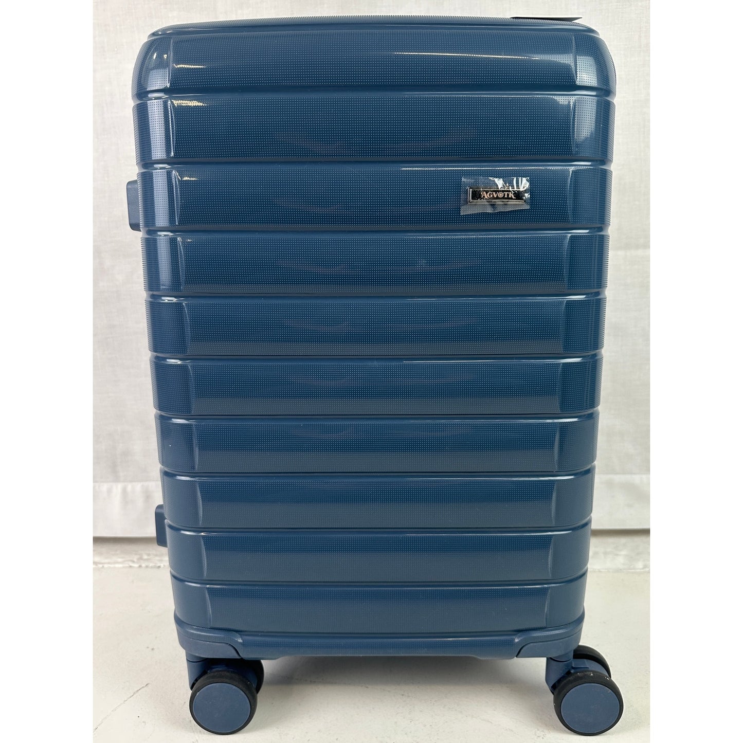AGVOTK 20" Steel Blue Hardside Carry-On Spinner Suitcase