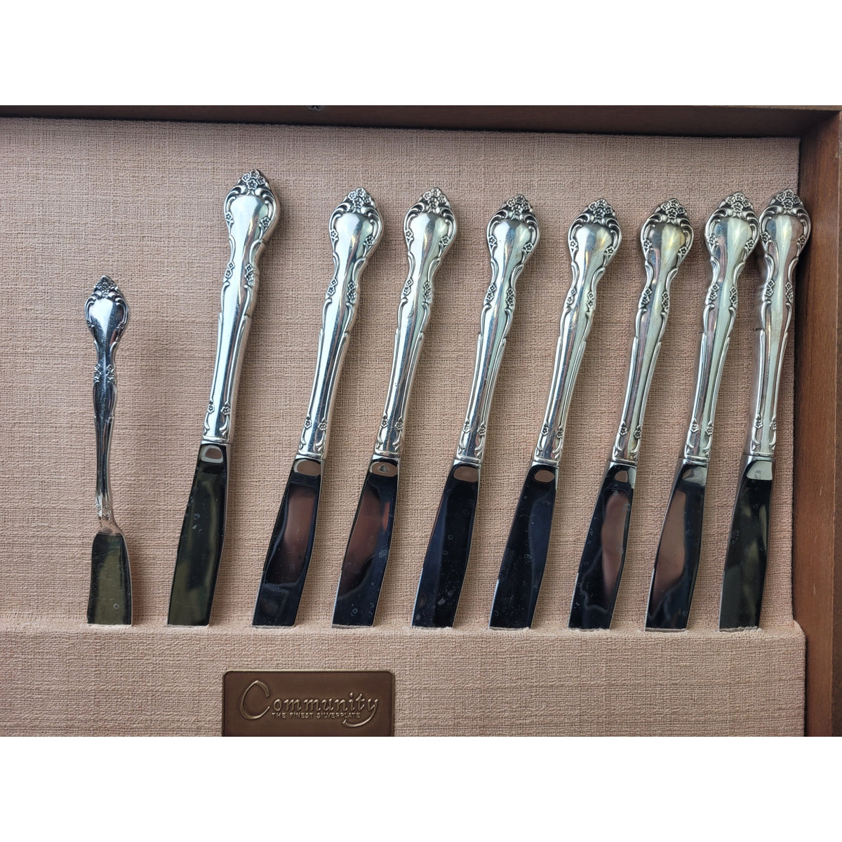 Vintage Oneida Community Silverplate Affection Pattern Flatwear Set of 50