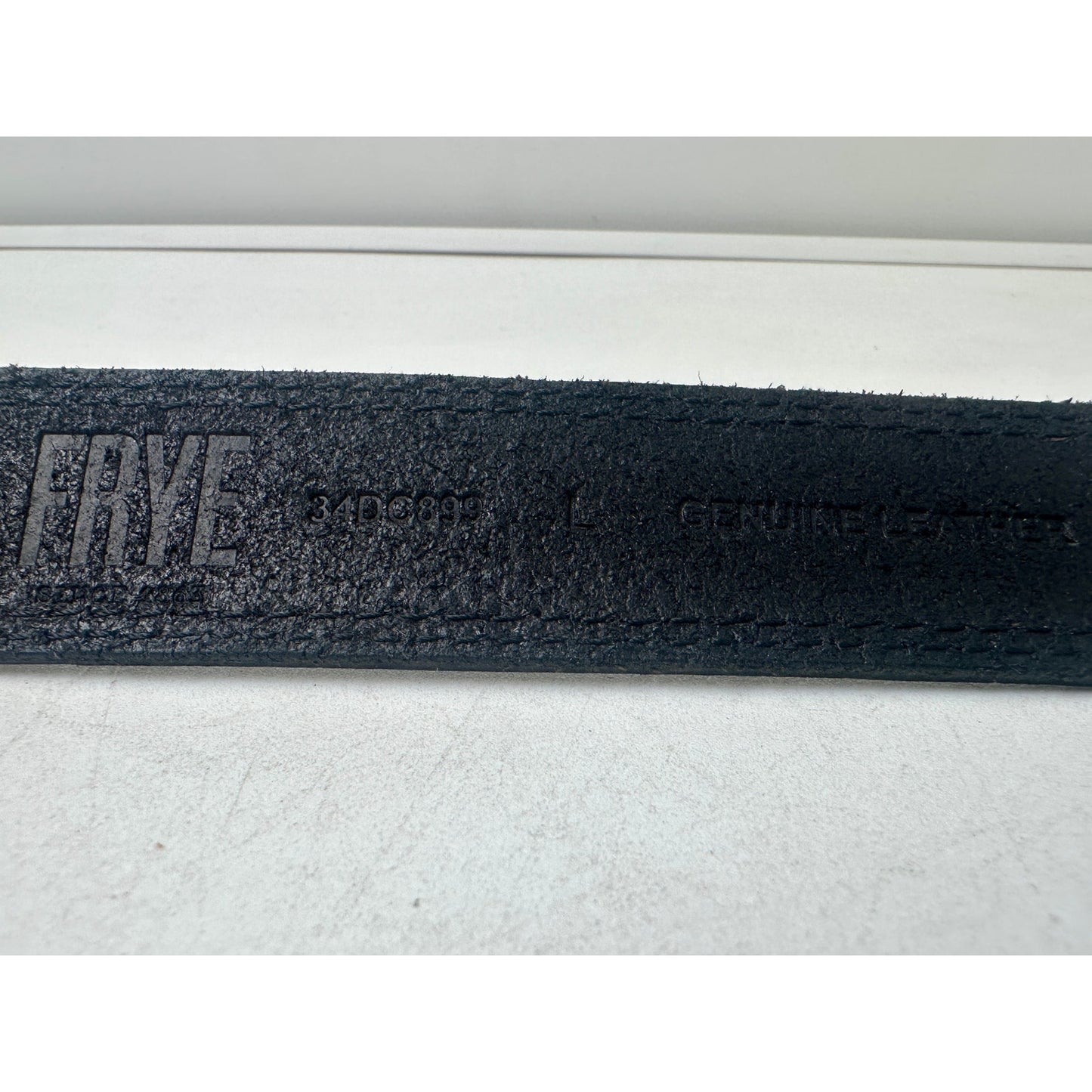 Frye Black Leather Diamond Studded Belt W/ Silver Hardware Men's Sz Large NWT