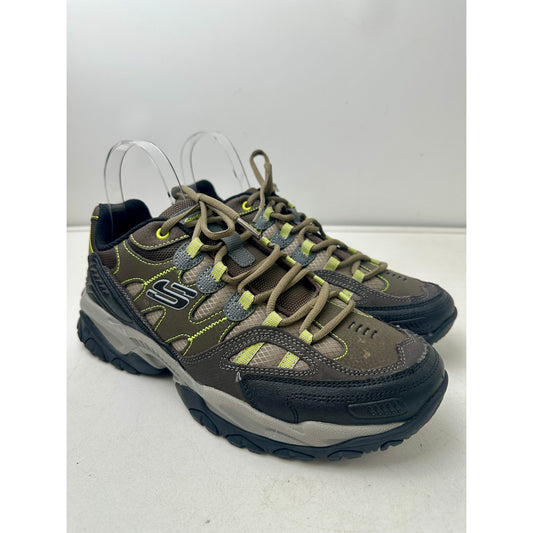 Skechers Sport Sparta 2.0 Domitia Olive/Black/Lime Trail Hiking Sneaker Men's Sz 10