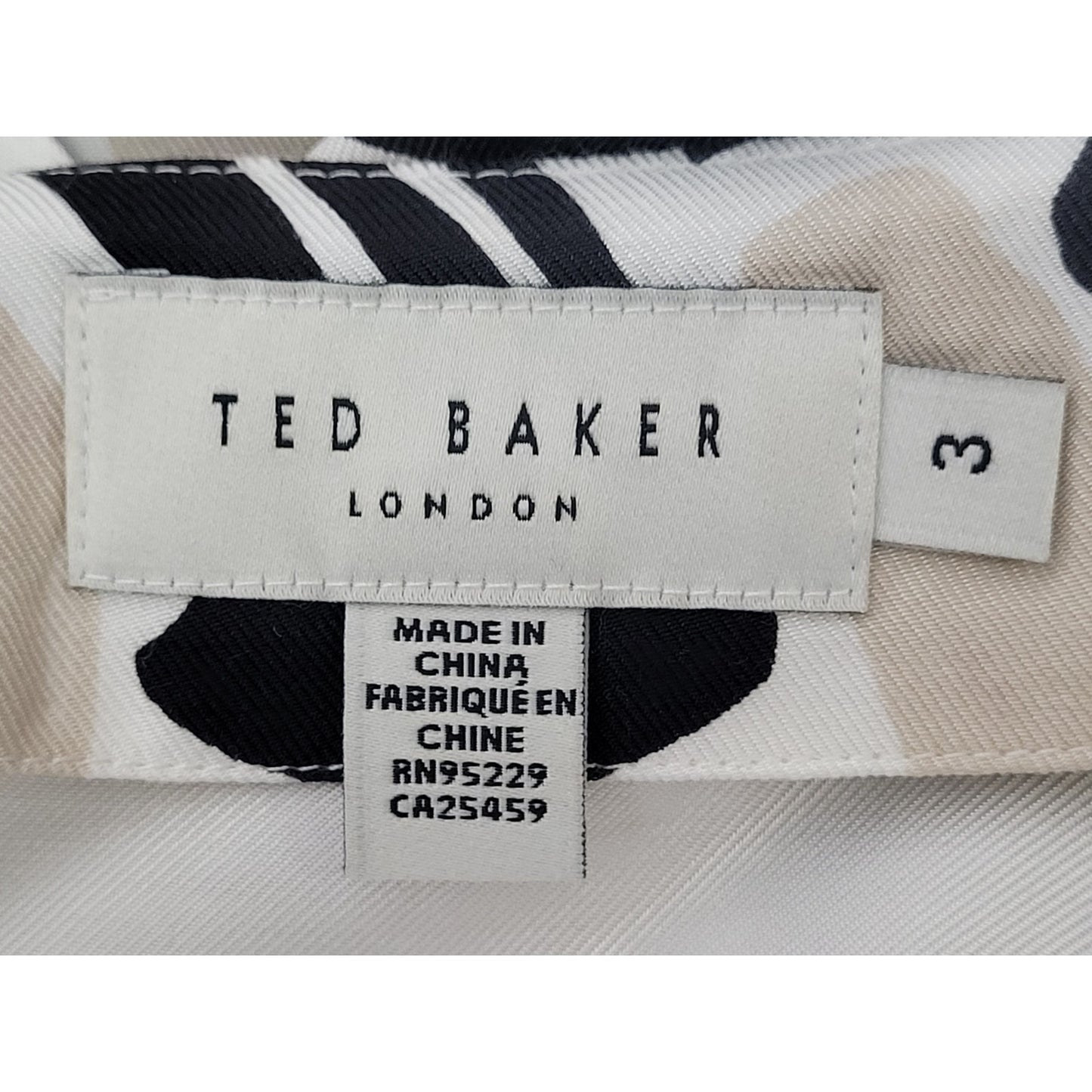Ted Baker Sydnei Horse Print Long Sleeve Shirtdress Size 3 (M) EUC