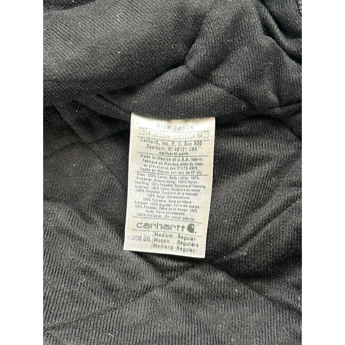 Carhartt J130 GVL Gravel Gray Active Jacket Men's Sz M