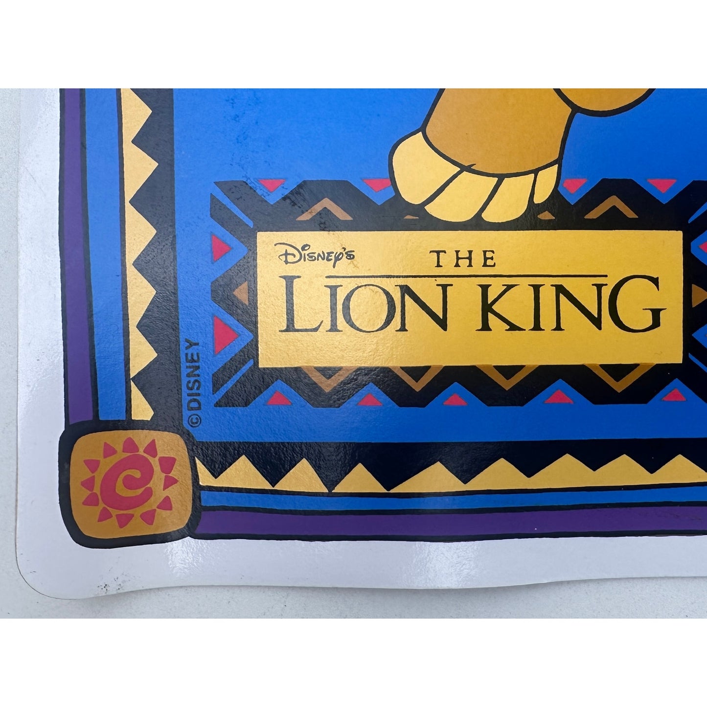 Vintage 1990s Disney The Lion KIng Wipe-Clean Placemats