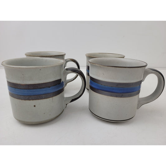 VTG Otagiri Horizon Blue/Brown 10oz Mugs | Set of 5