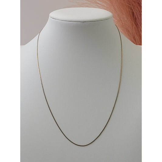 14K Gold Yellow Gold Flat Twisted Cable Chain Choker Necklace Made in Italy