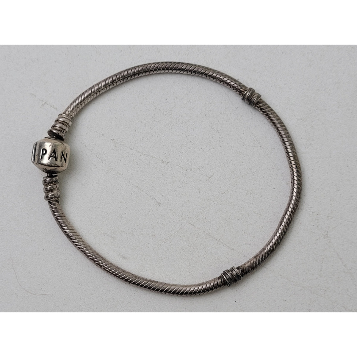 Pandora Sterling Silver Snake Chain w Barrel Clasp | 7.5"