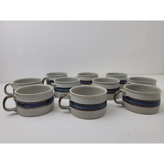 Vintage Otagiri Horizon Hand Crafted Japan 4.25" Soup Mugs | Set of 10