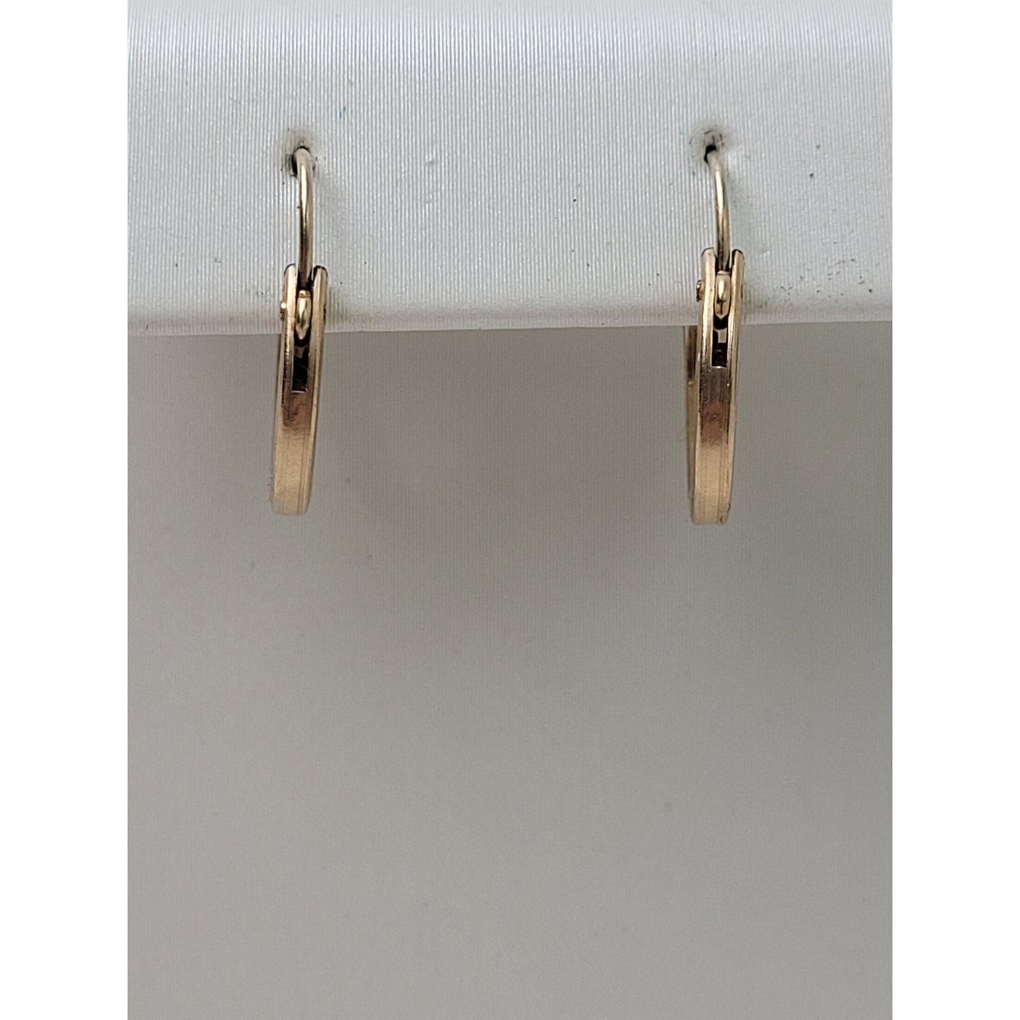 10K Solid Yellow Gold Huggie Hoop Earrings