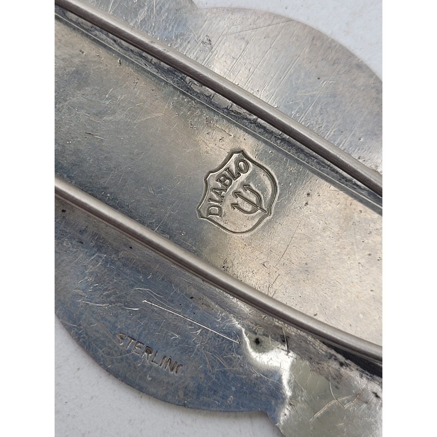 Vintage Diablo Sterling Silver Southwest Floral Tooled 5" Hair Barrette