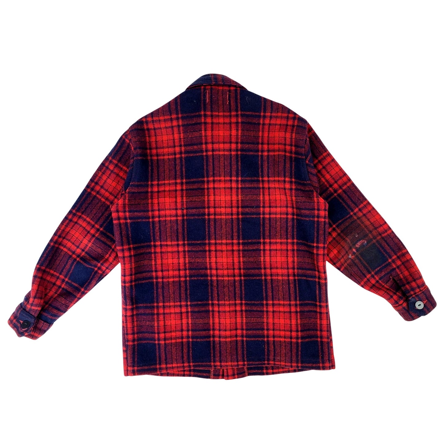 Vintage Pendleton Mackinaw Cruiser Field Jacket Red Blue Plaid Men's Sz M/L