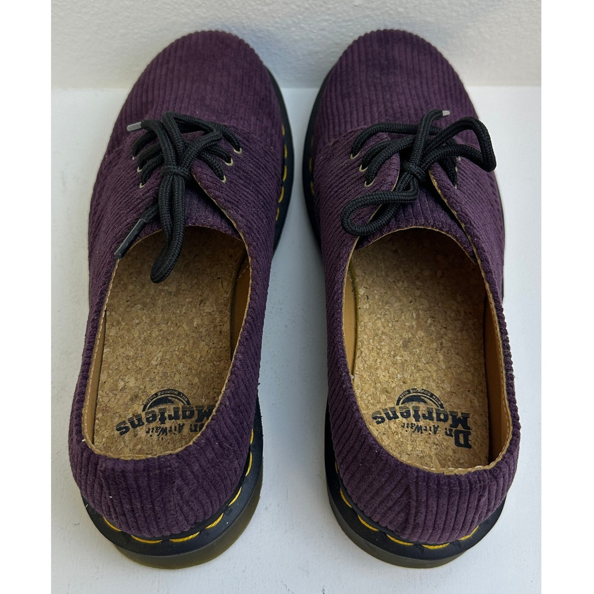 Dr. Martens 1461 Oxblood Corduroy 3-Eye Shoes Men's Sz 8