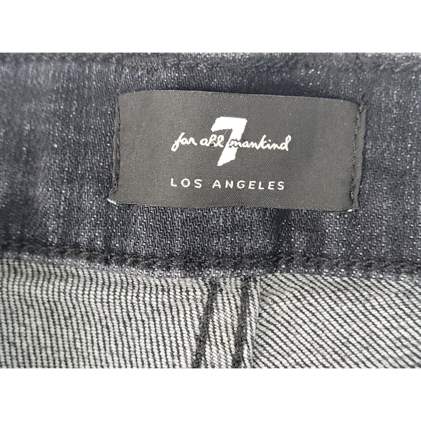 7 For All Mankind Monroe Cut Off Short Eclipse Dark Blue Denim Women's Sz 30 NWT
