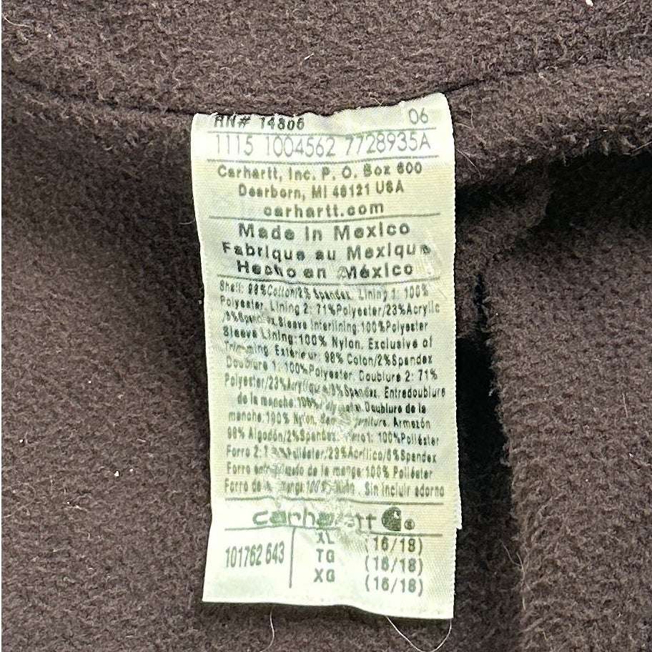 Carhartt Full Swing Caldwell Lined Deep Wine Canvas Jacket Women's Sz XL