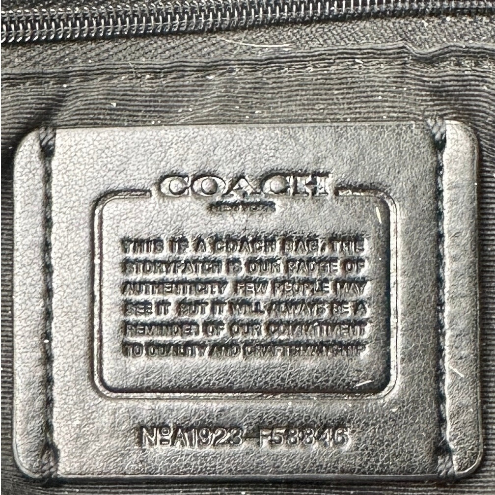 Coach City Zip Black Crossgrain Leather Tote Bag