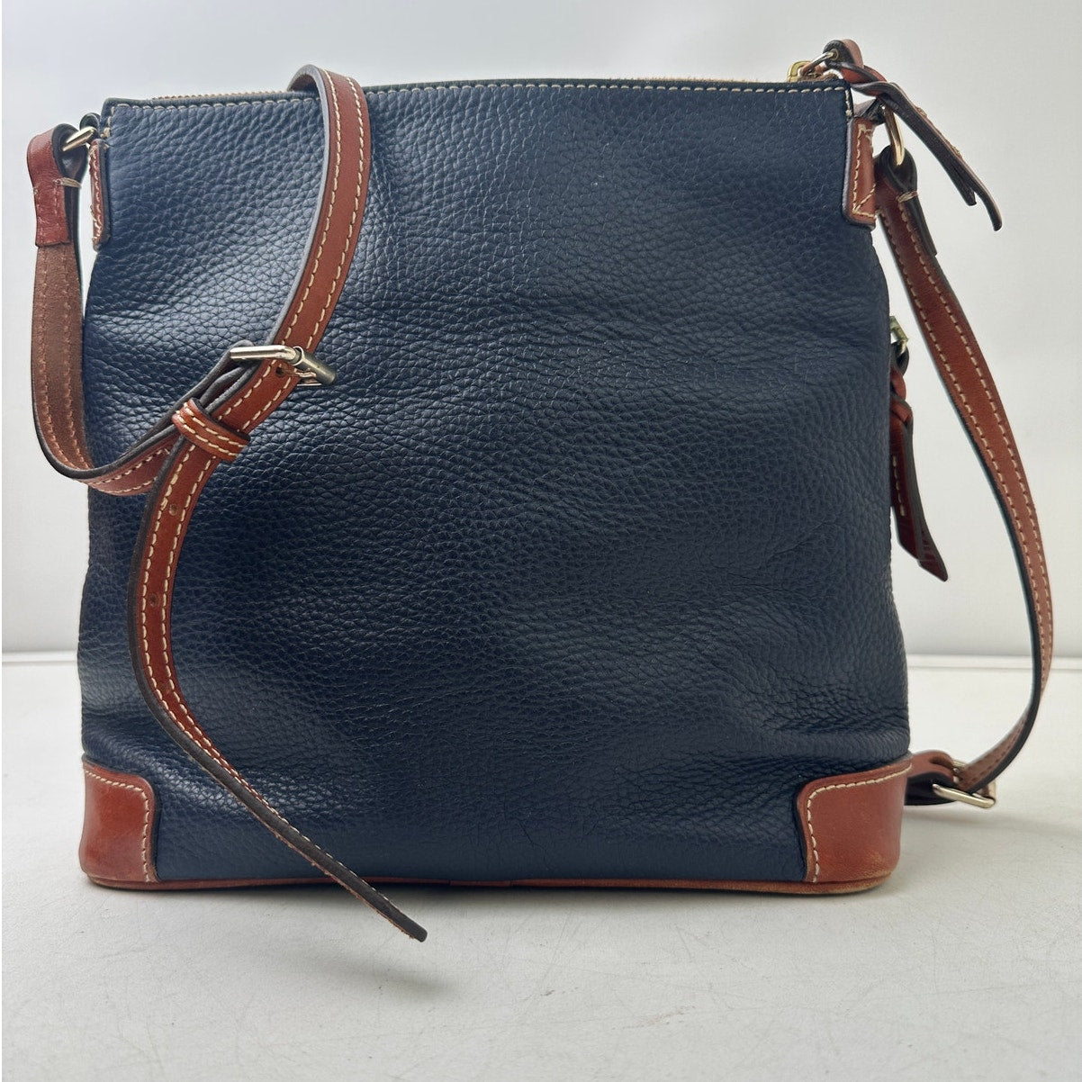 Dooney & Bourke Midnight Blue Pebble Grain Leather Crossbody Bag