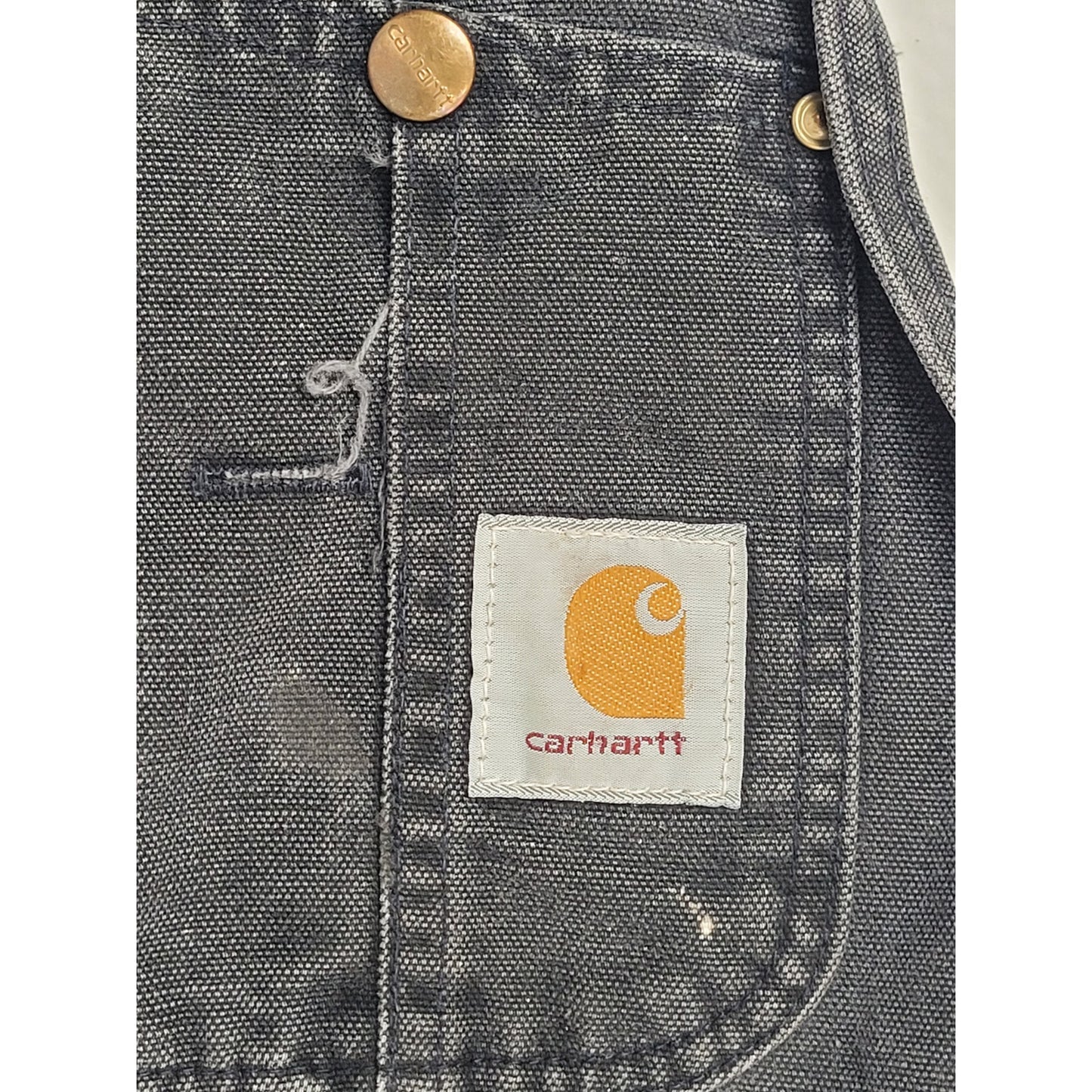 Carhartt Distressed Double Knee Bib Overalls Approx. Men's Sz 38" x 32"