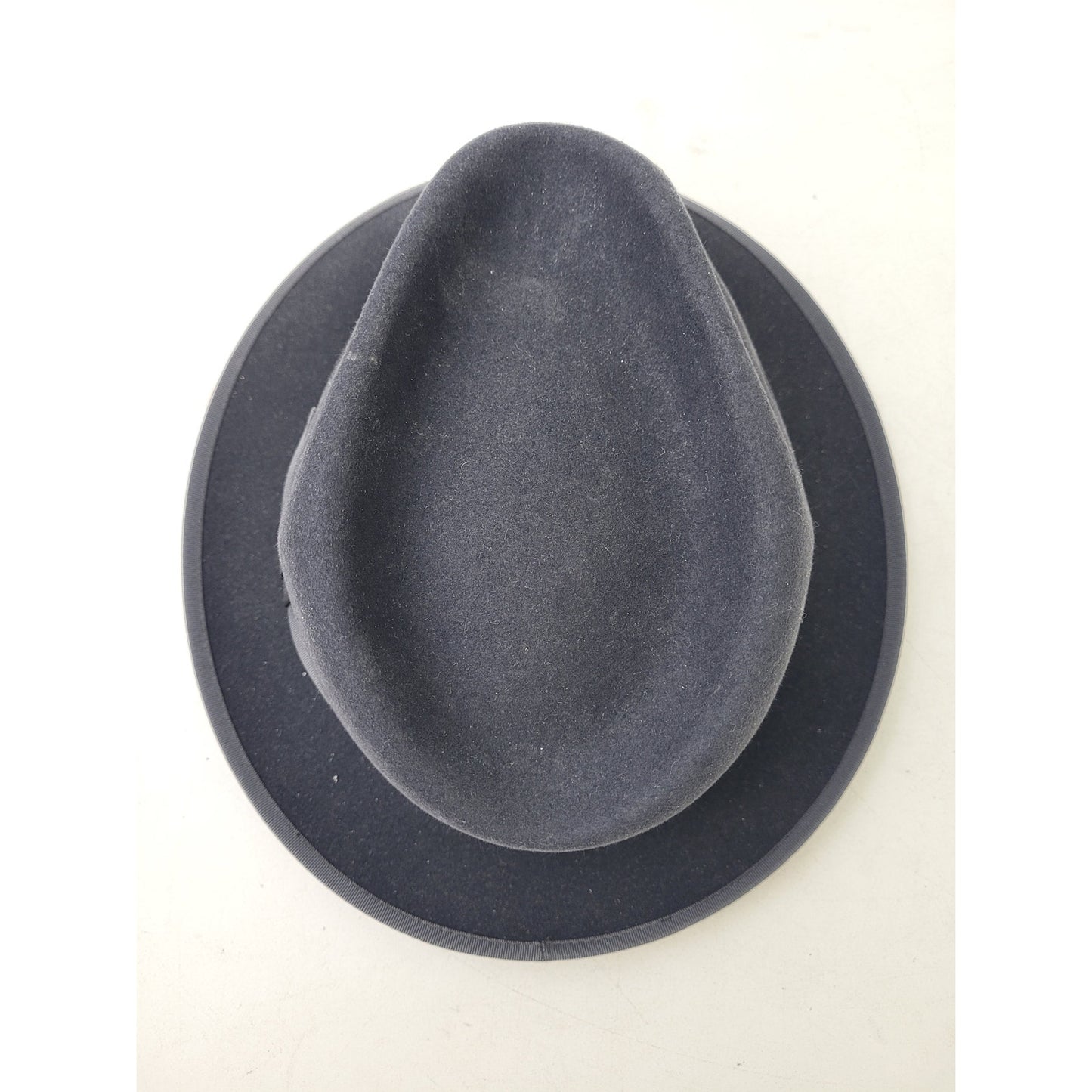 VTG 1950s Stetson "The Eagle" Royal de Luxe Black Fedora Hat Men's Sz 6 7/8