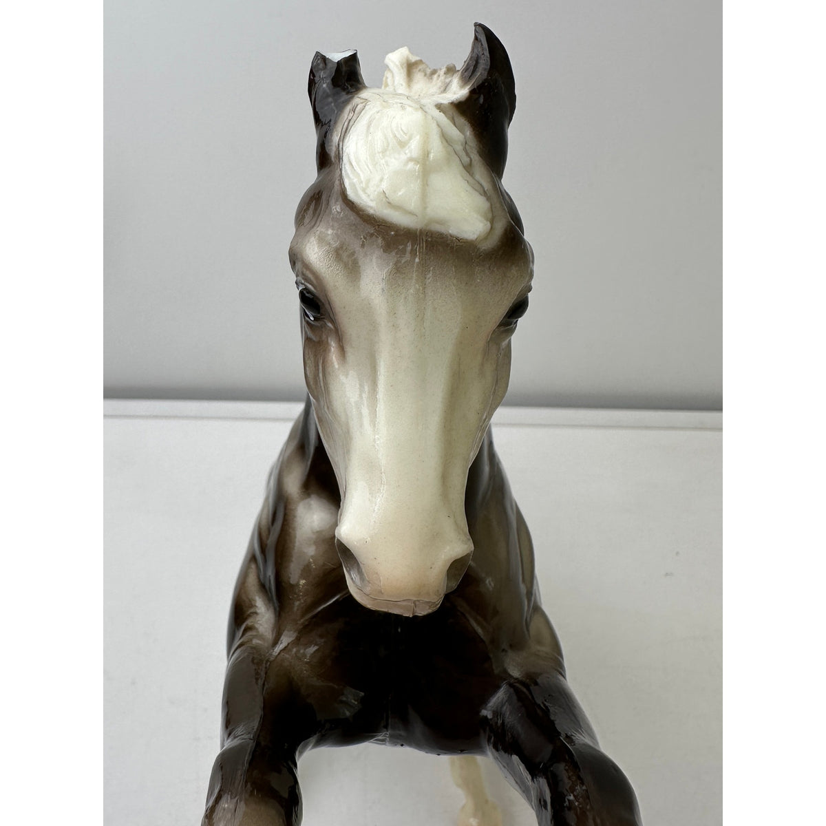Vintage Breyer "King" Fighting Stallion #34 Glossy Charcoal Figurine