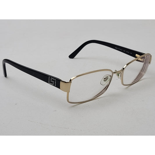 Versace 1177-B-M Gold-Tone Rectangular Eye Glasses Frames Rhinestones | Italy