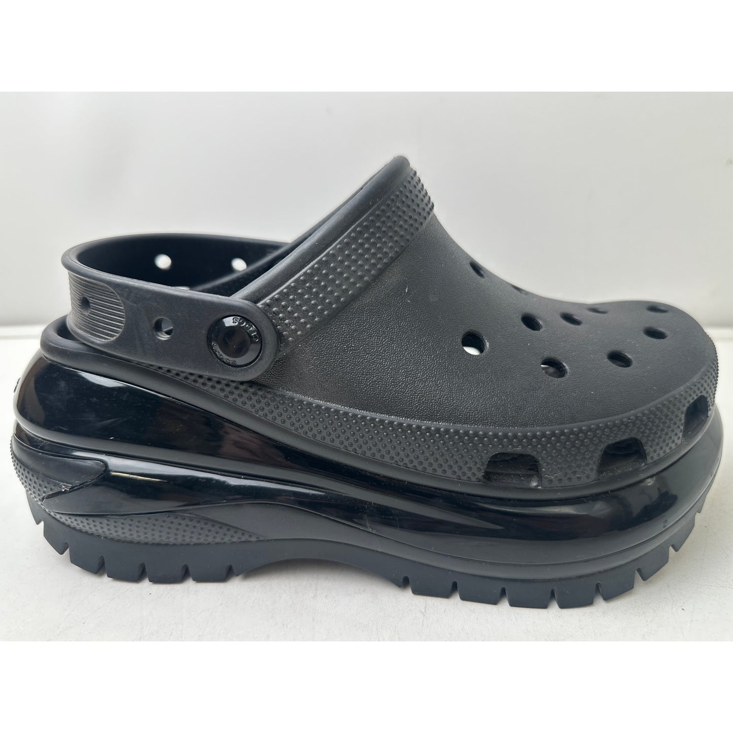 Crocs Classic Mega Crush Black Clogs Women's Sz 8