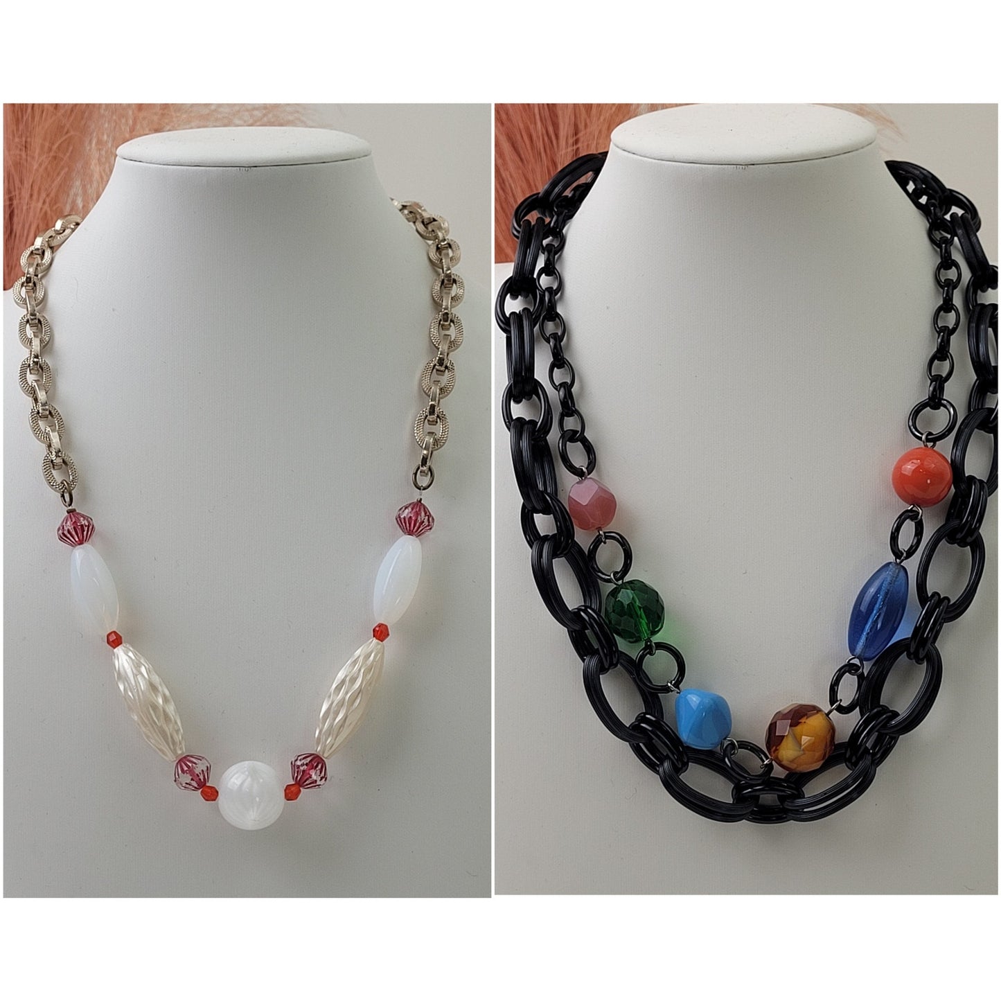 Sabika Necklace Set of Two | Multicolor with Chain | Adjustable