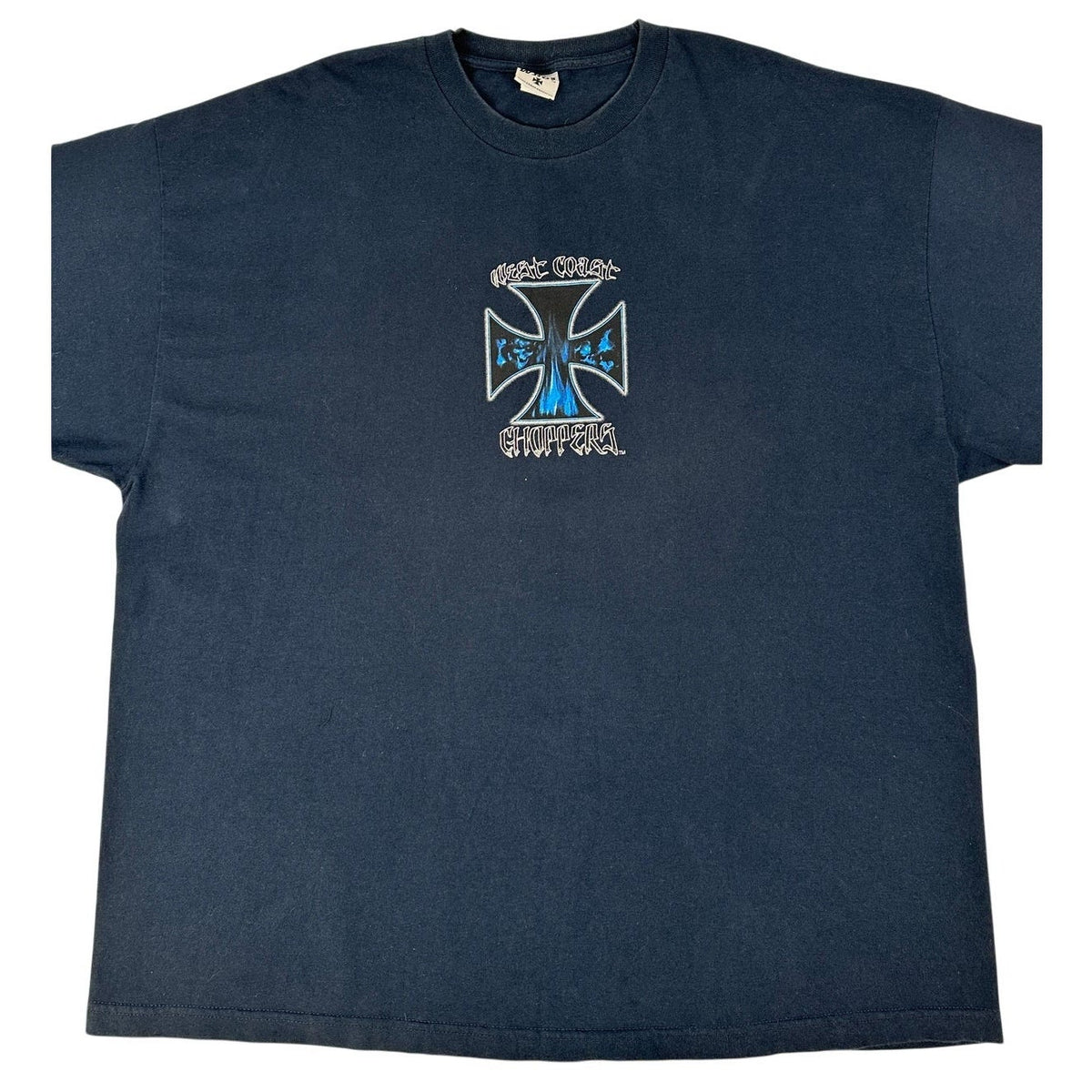 VTG West Coast Choppers Jesse Who? Blue Flame Motorcycle T-Shirt Men's Sz 3XL