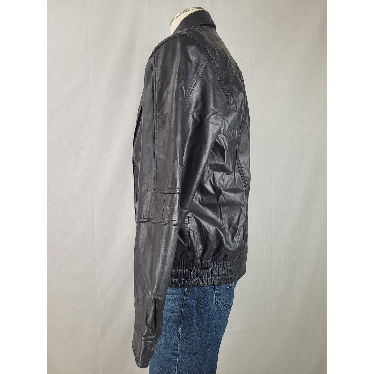 Vintage 80s Scully Leather Bomber Jacket Men's Sz XL