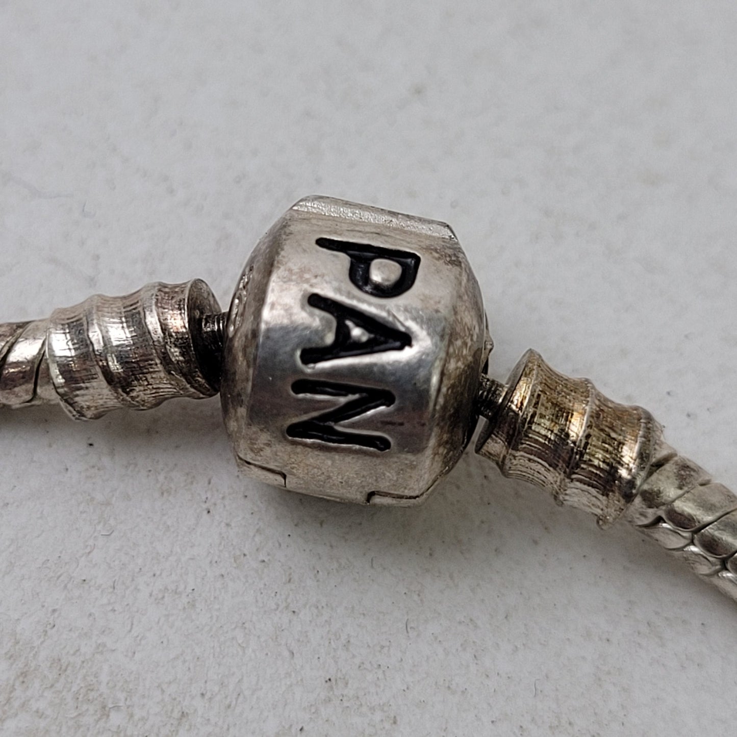Authentic Pandora Sterling Silver Bracelet 13 Charms | Murano Glass & Metal