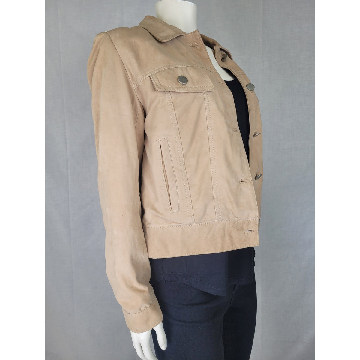 Zara Woman Outerwear Goat Leather Fringed Embroidered Beaded Western Jacket Sz M