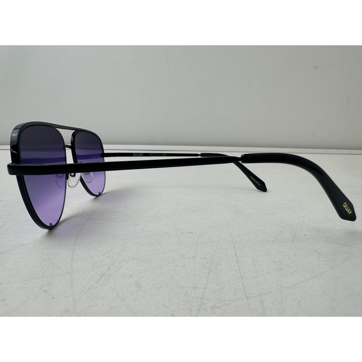 Quay Australia High Key Purple Gradient Lenses Aviator Sunglasses