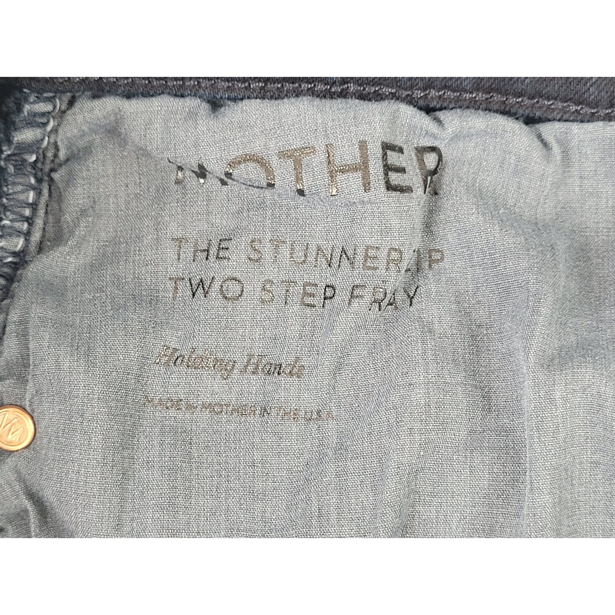 MOTHER The Stunner Zip Two Step Fray Dark Wash Skinny Jeans | Women's Sz 30