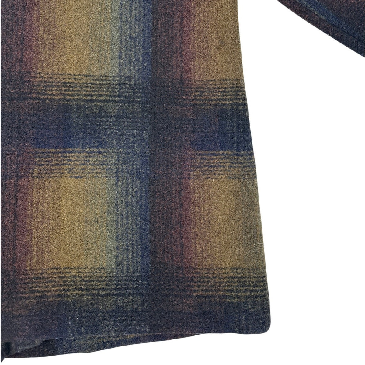 Pendleton Exploded Rainbow Plaid Wool Blend Topper Jacket Coat Women's Sz XXL