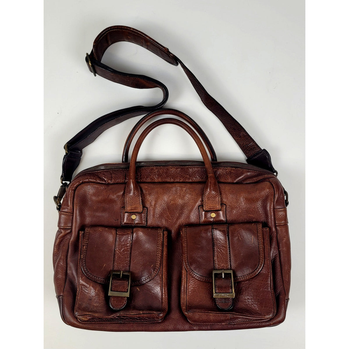 Moore & Giles Dillard Commuter Bag in Mad Dog Leather MSRP: $875