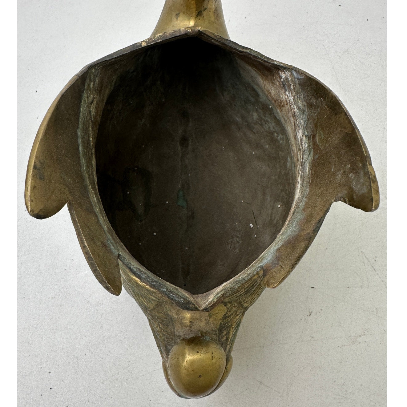 Vintage Mid-Century Brass Swan Planter