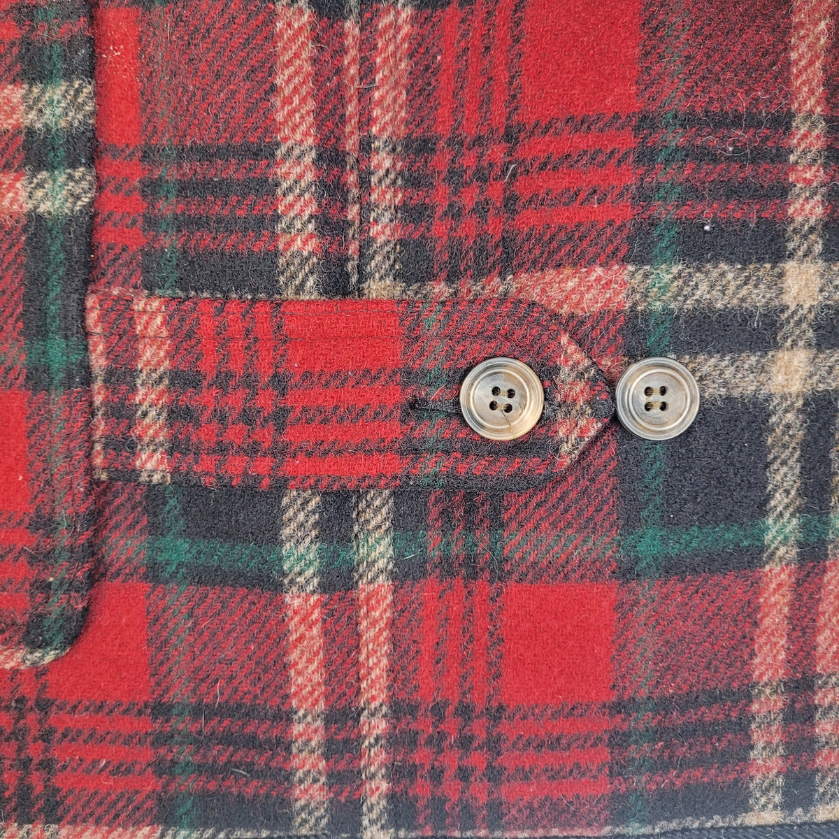 Vintage Woolrich Red Black Tartan Plaid Wool Vest Men's Sz XXL