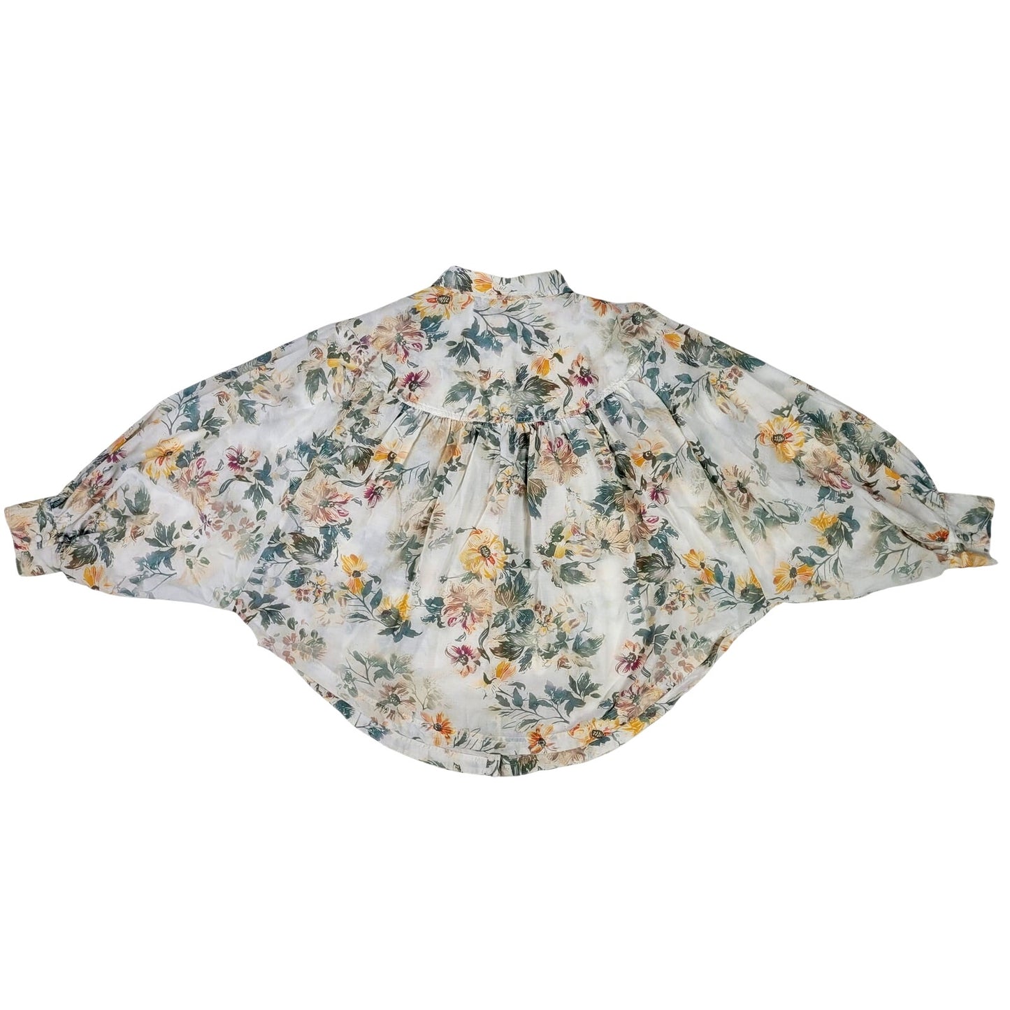 Anthropologie Pilcro Batwing Floral Button-Up Blouse Women's Sz XL