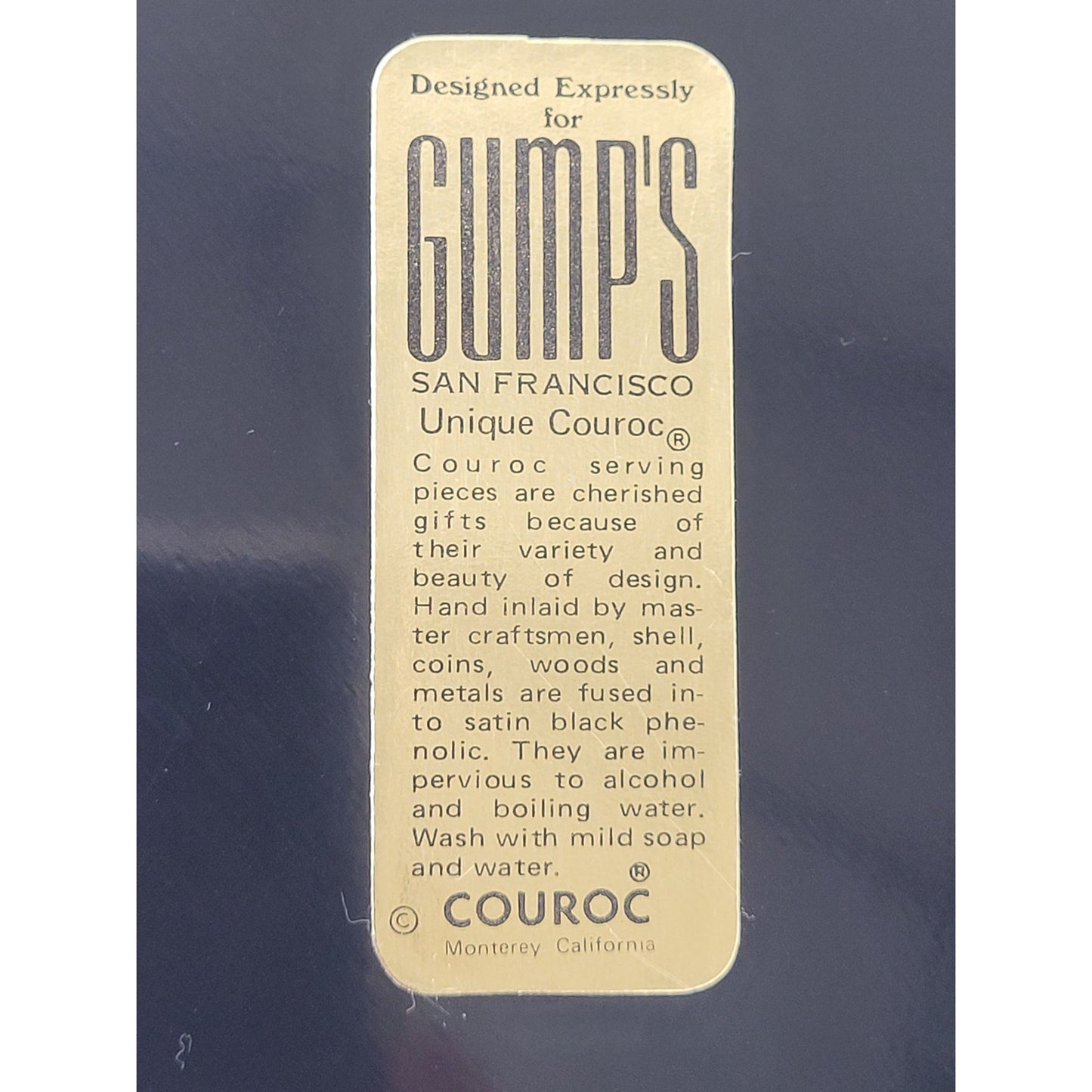 MCM Inlaid Golden Gate Bridge Tray from Couroc 1960s