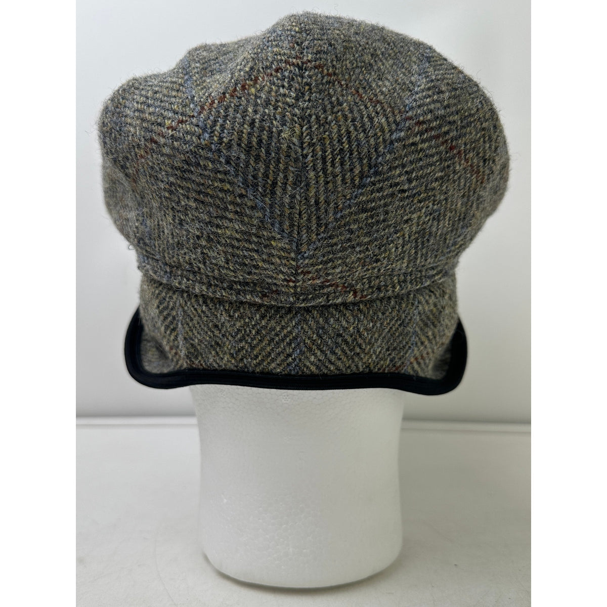 Wigens Harris Gray Tweed Wool Ear Flap Flat Cap (Size 58)