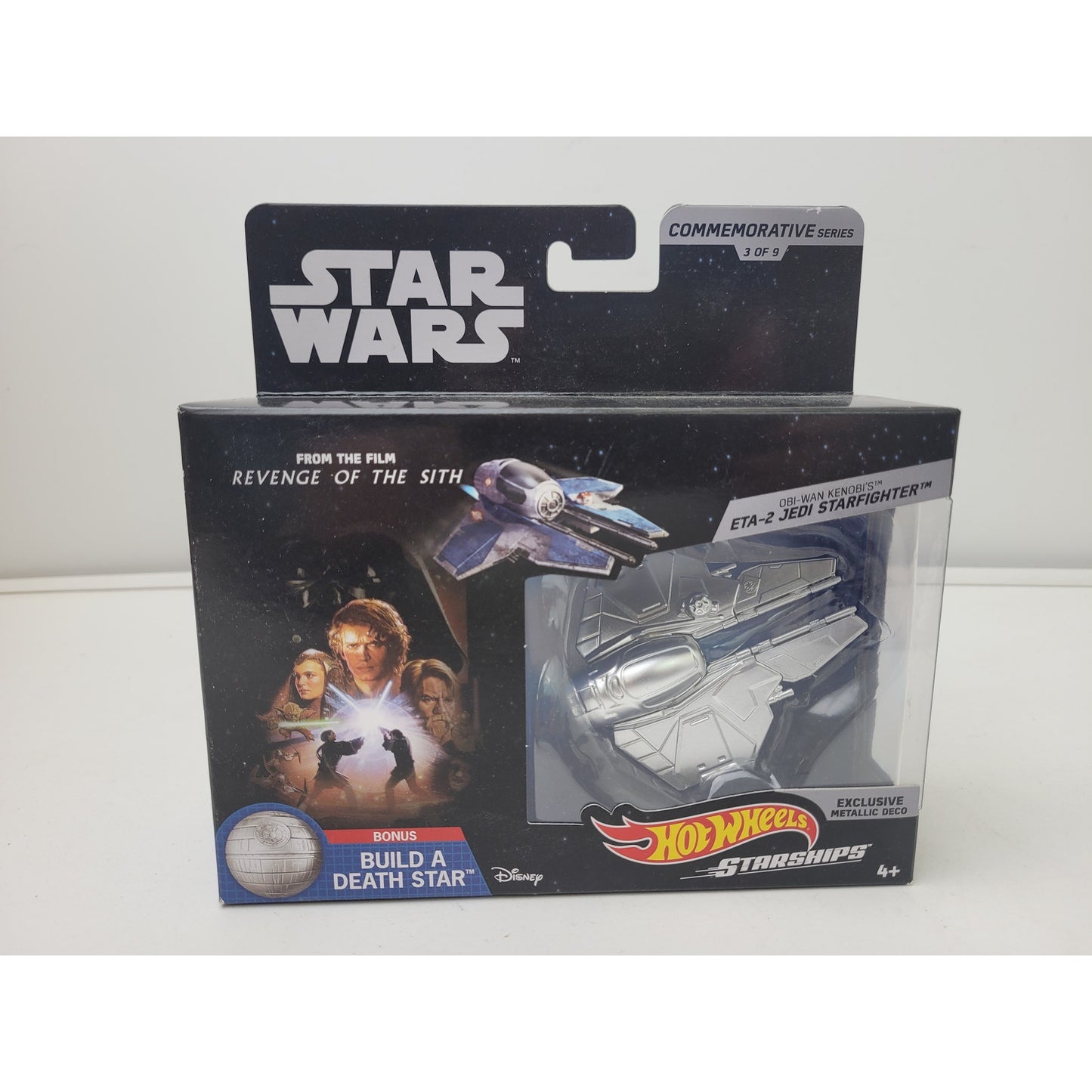Hot Wheels Star Wars Commemorative Silver Series Set of 9 Diecast Starships NIP