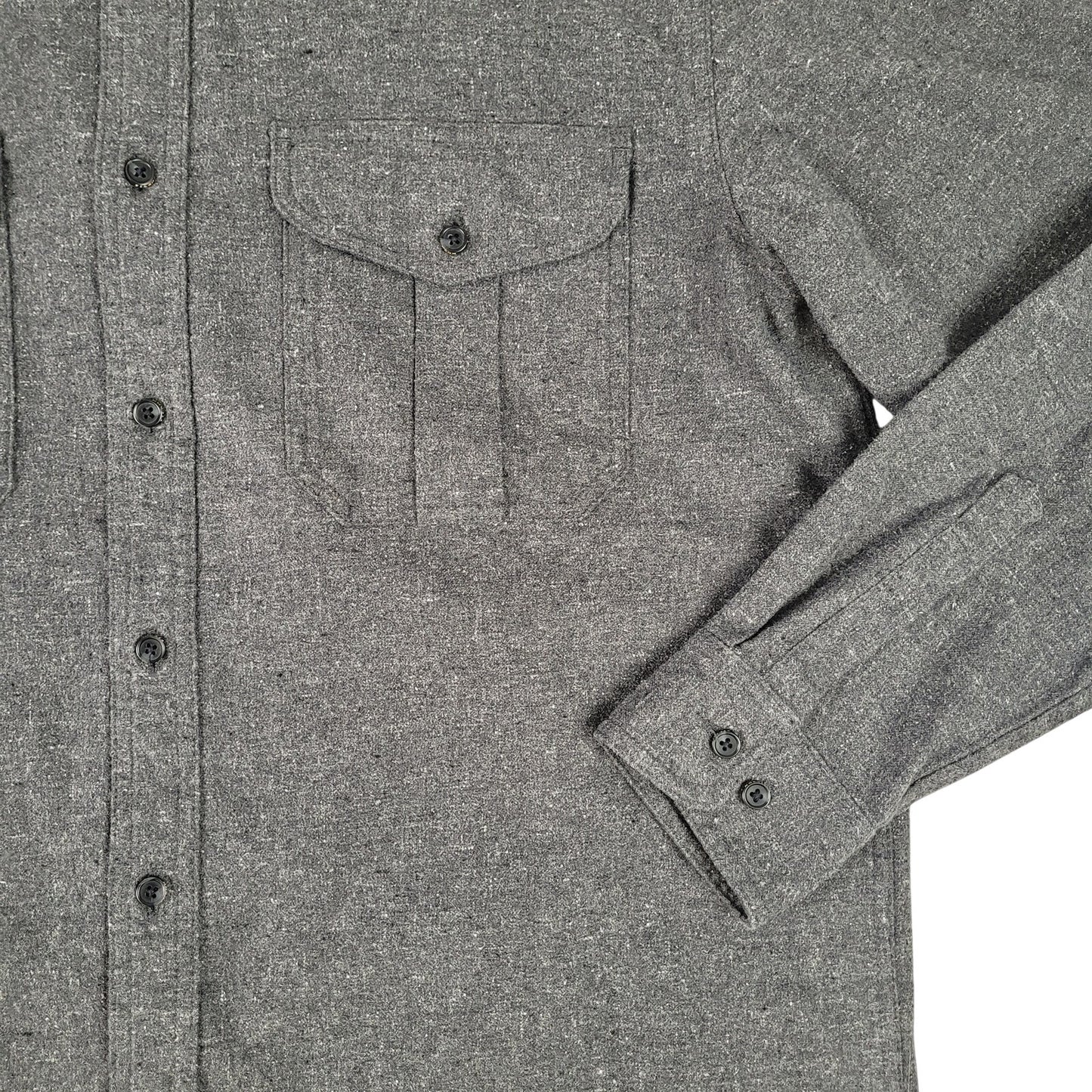 Filson Alaskan Guide Flannel Shirt Heathered Dark Grey | Men's Sz L