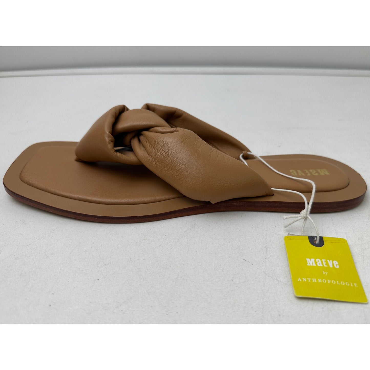 Anthropologie Maeve Puffy Knotted Leather Thong Sandals Women's Sz 10
