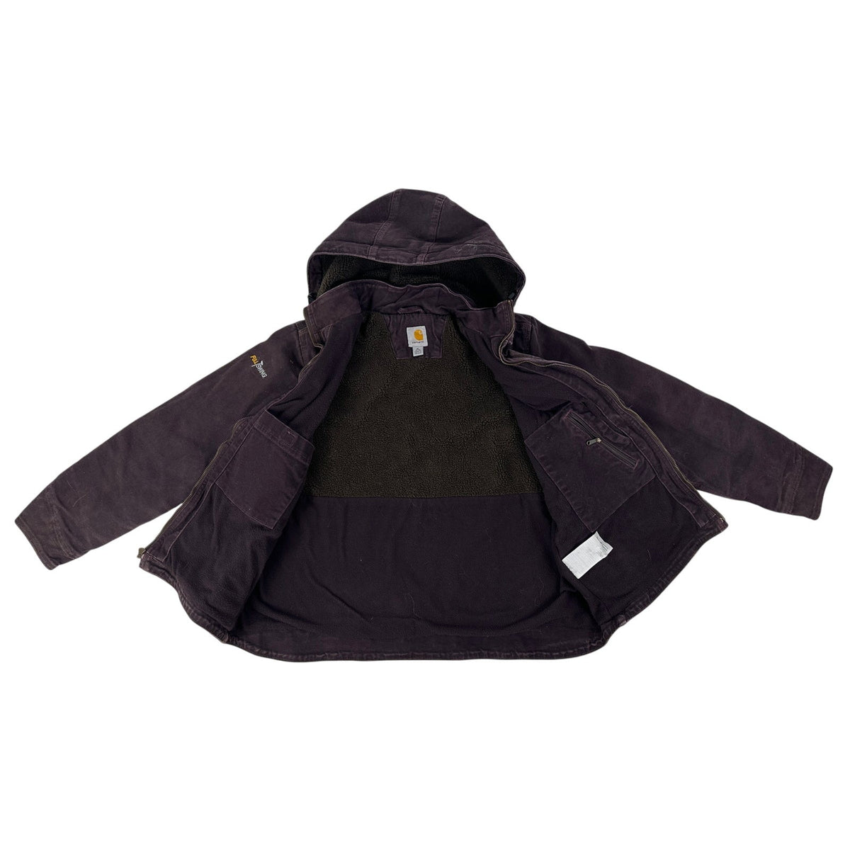 Carhartt Full Swing Caldwell Lined Deep Wine Canvas Jacket Women's Sz XL