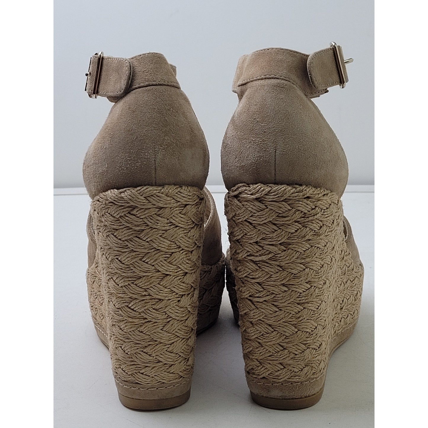 Stuart Weitzman Sohojute Woven Wedge Espadrille Sandals Women's Sz 40.5 (9.5)