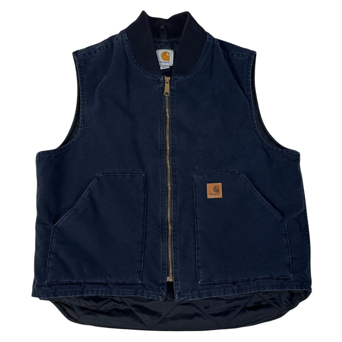 Vintage Carhartt V02 MDT Midnight Blue Sandstone Arctic Vest Men's Sz Large